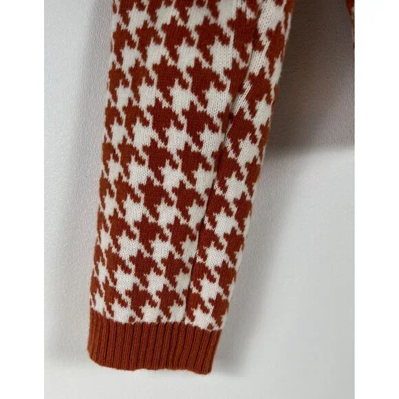 Sincerely Jules Girl Houndstooth Cardigan Sweater - Picture 3 of 10